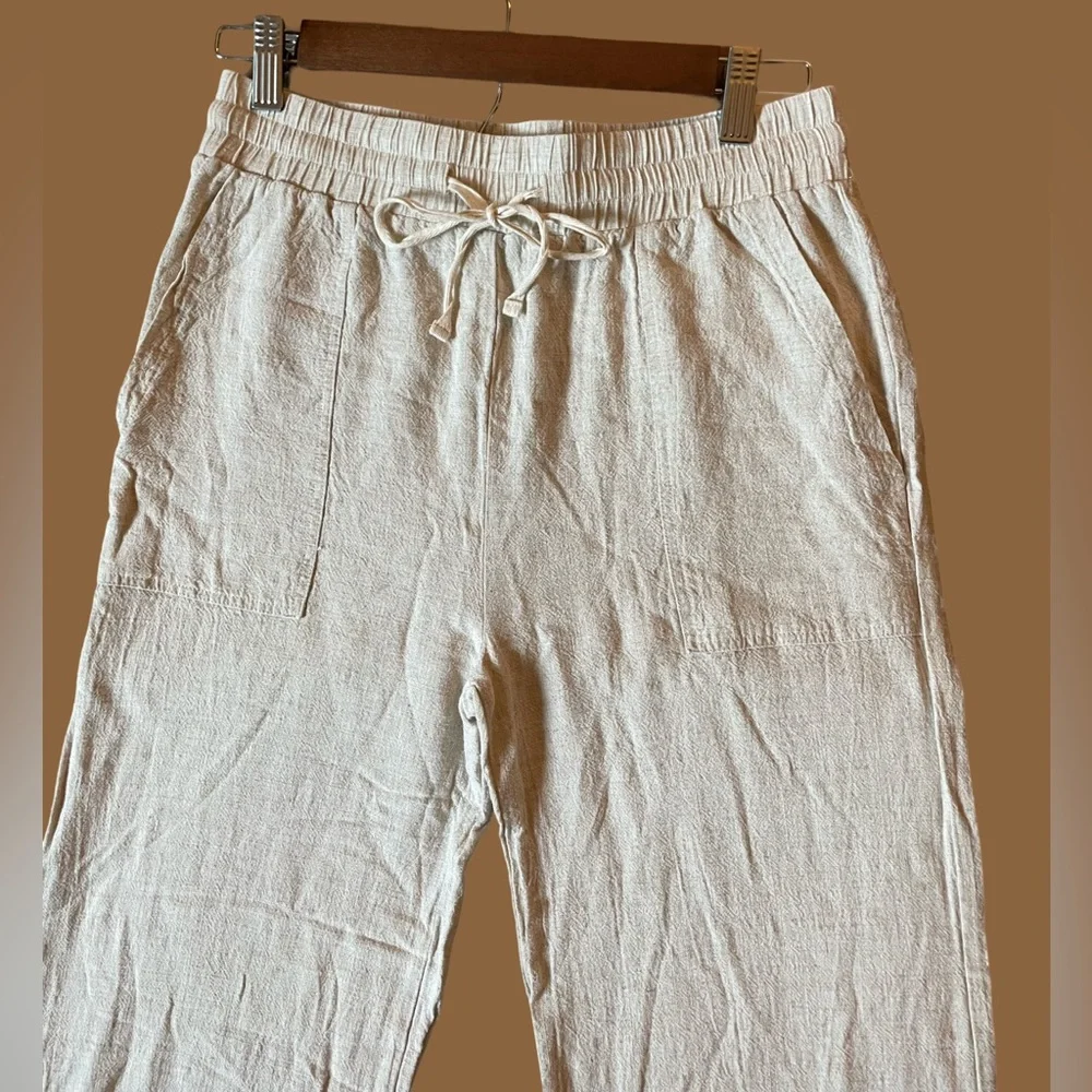 Linen blend drawstring pants, size S - Picture 8 of 8